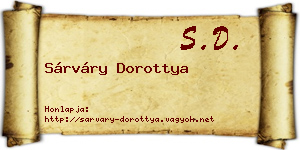 Sárváry Dorottya névjegykártya
