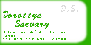 dorottya sarvary business card